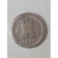 Moneda Antigua Perú Fernando Vii 1820 1/4 Real Original, usado segunda mano  Perú 