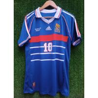 Usado, Camiseta Retrozidane Seleccion Francia Copa Del Muindo 1998 segunda mano  Perú 