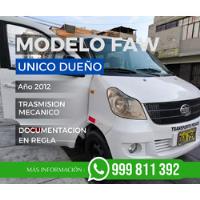  Modelo Faw _ Venta De Minivan Por Liquidación (oferta), usado segunda mano  Perú 