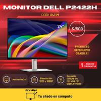 Monitor Dell P2422h 24   1920 X 1080p  1 Hdmi 1 Vga  1 Dp, usado segunda mano  Perú 