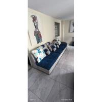 Muebles De Sala Gris Con Azul Incluye 10 Piezas, usado segunda mano  Perú 