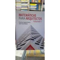Libro Matematicas Para Arquitectos , usado segunda mano  Perú 