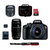 Kit Camara Canon Eos T100+lente 18-55mm+75-300mm+mochila+sd  segunda mano  Perú 