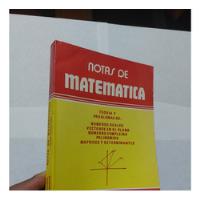Libro Notas De Matemáticas Carlos Chávez  segunda mano  Perú 