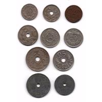 Belgica Lote 10 Monedas Diferentes Antiguas, usado segunda mano  Perú 