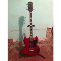 Guitarra Freeman Modelo Sg Color Rojo, usado segunda mano  Perú 